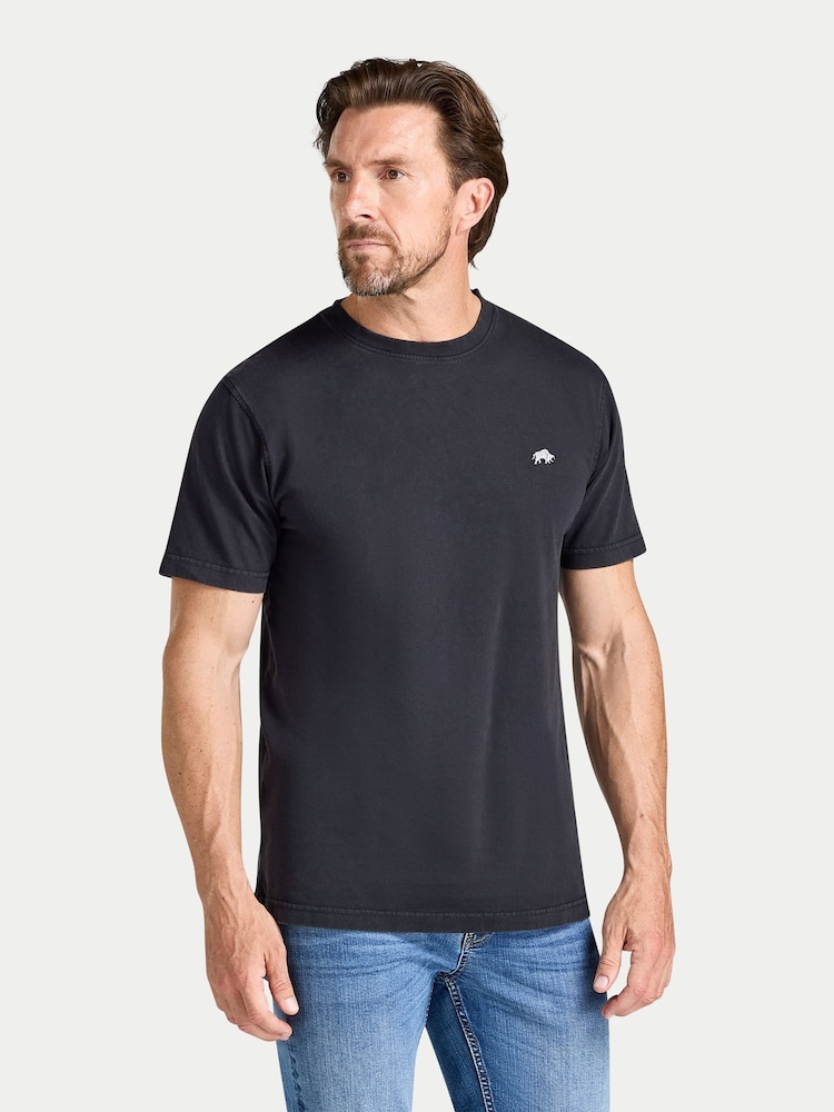 Raging Bull Grey Authentic Rugby Back Print T-Shirt - Image 1 of 5 Raging Bull Grey Authentic Rugby Back Print T-Shirt - Image 1 of 5