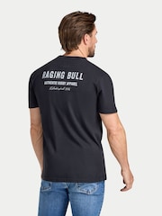 Raging Bull Grey Authentic Rugby Back Print T-Shirt - Image 3 of 5