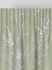 Laura Ashley Moss Green Pussy Willow Made to Measure 100% Cotton Curtains - Image 6 of 9