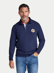Raging Bull Classic Long Sleeve Crest Rugby Shirt - Image 3 de 5