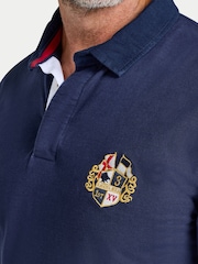 Raging Bull Classic Long Sleeve Crest Rugby Shirt - Image 4 de 5