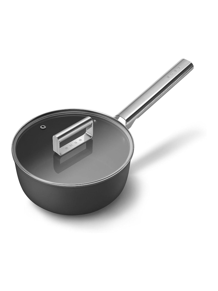 Smeg Black 20cm Saucepan - Image 1 of 4 Smeg Black 20cm Saucepan - Image 1 of 4