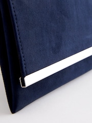 Navy Clutch Bag With Detachable Cross-Body Chain - Image 8 of 9