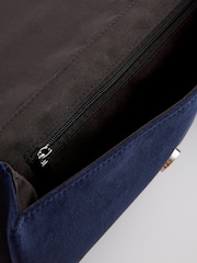 Navy Clutch Bag With Detachable Cross-Body Chain - Image 9 of 9