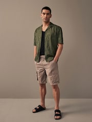 Brown Lightweight Cargo Shorts - Image 2 of 4