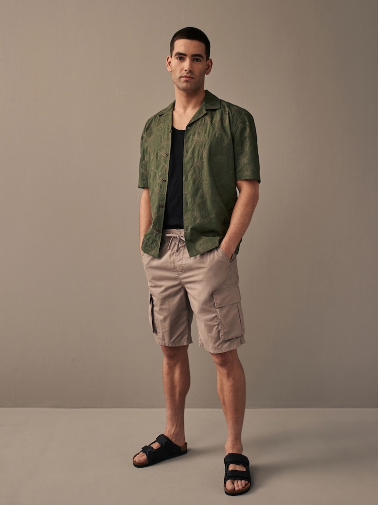 Brown Lightweight Cargo Shorts - Image 2 of 4