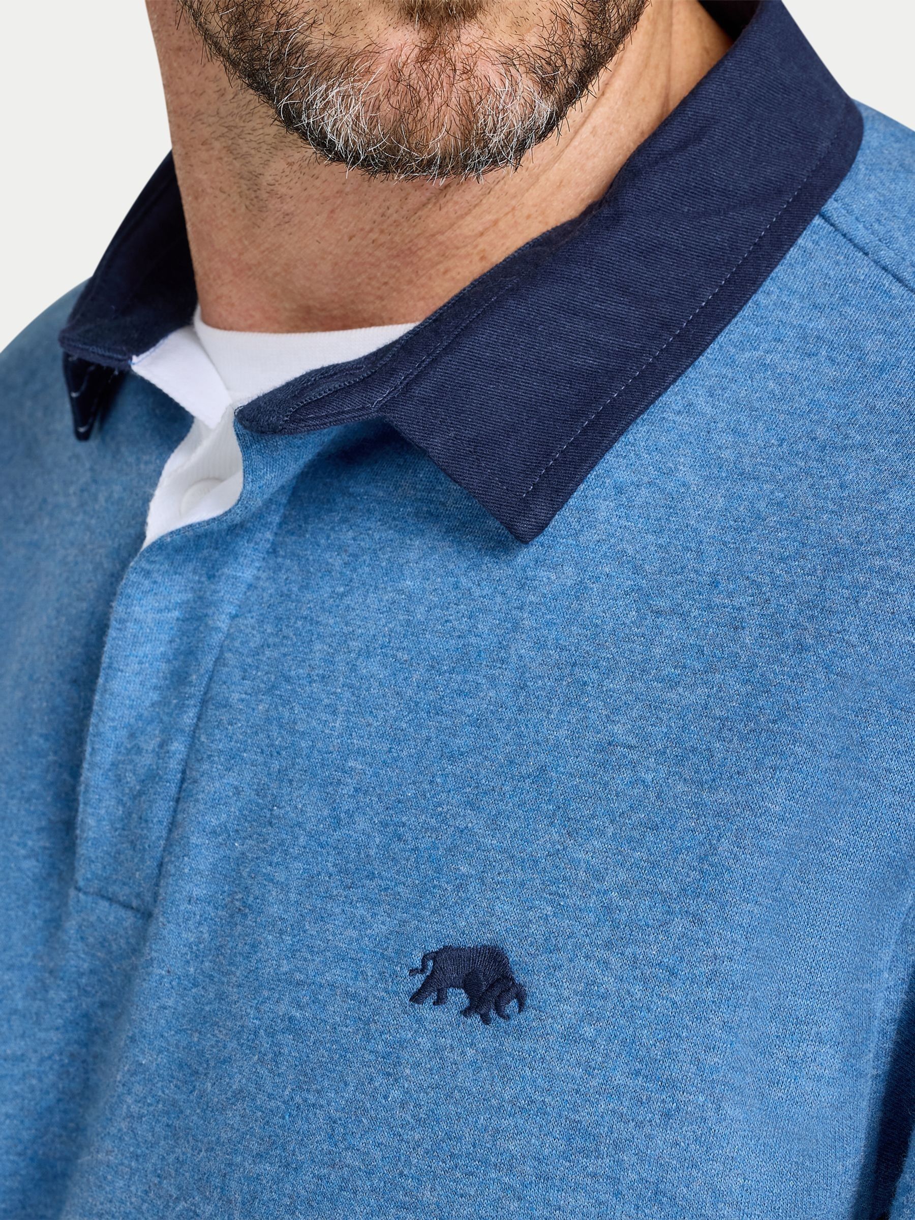 Buy Raging Bull Blue Rugby Collar Sweat Top from Next Ireland