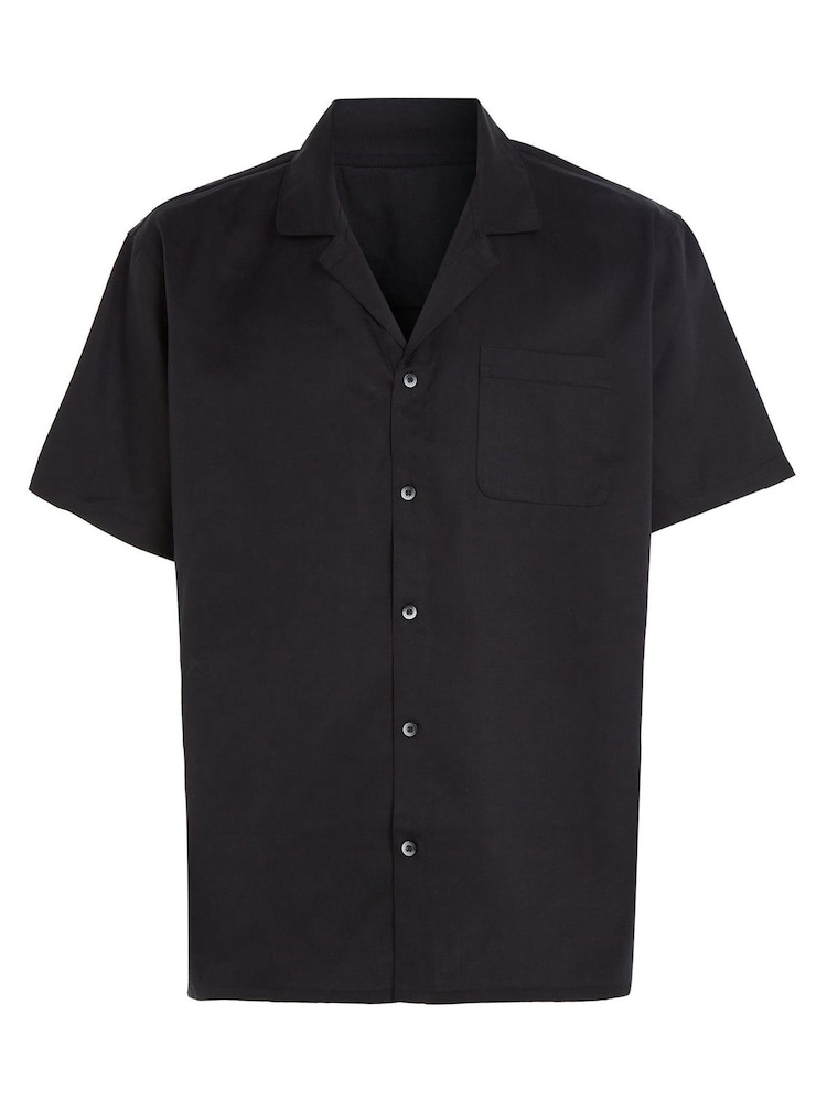 Calvin Klein Black Button Down Pyjama Shirt - Image 2 of 3