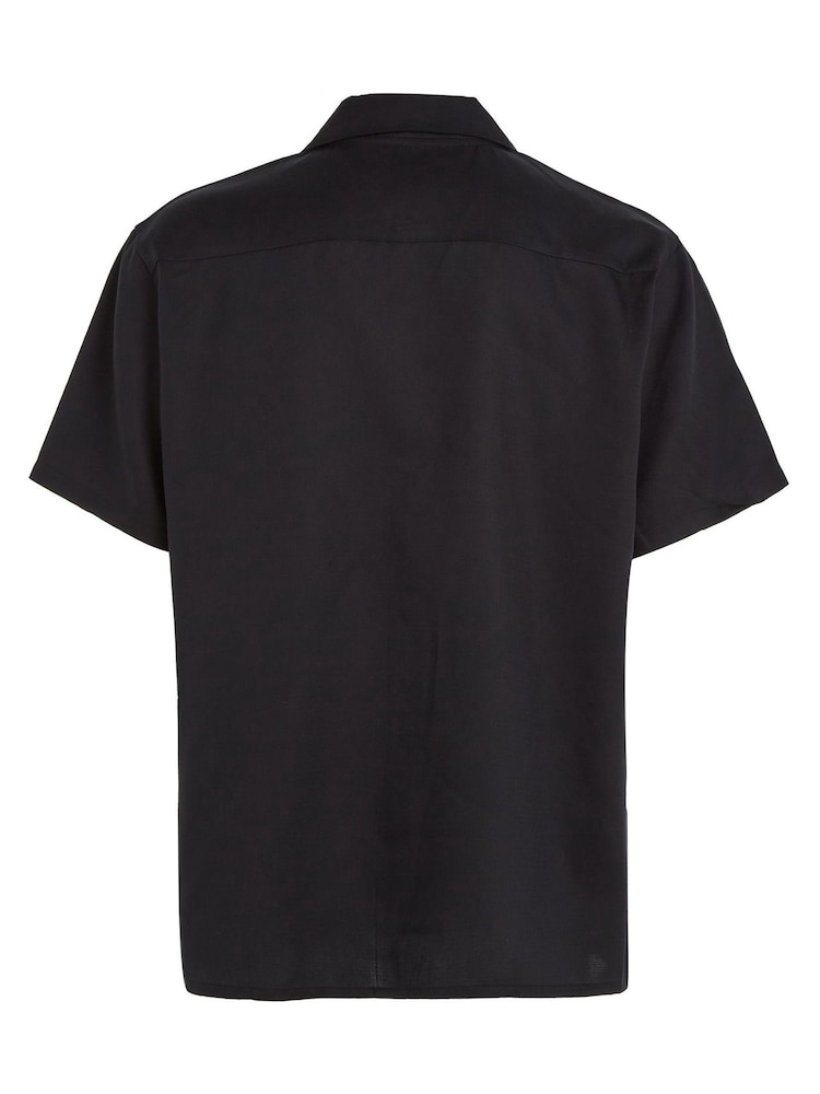 Calvin Klein Black Button Down Pyjama Shirt - Image 3 of 3