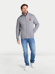 Raging Bull Grey Zip Through Bully Sweat Top - Image 1 of 4