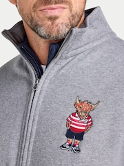Raging Bull Grey Zip Through Bully Sweat Top - Image 4 of 4