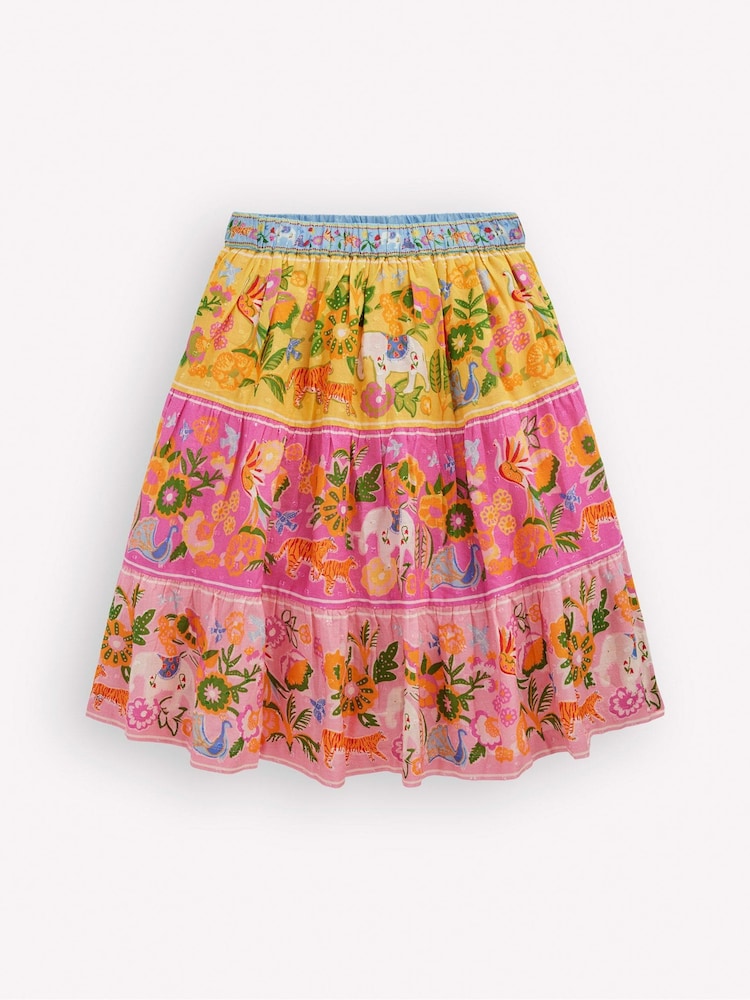 Boden Green Midi Tiered Skirt - Image 1 of 3 Boden Green Midi Tiered Skirt - Image 1 of 3
