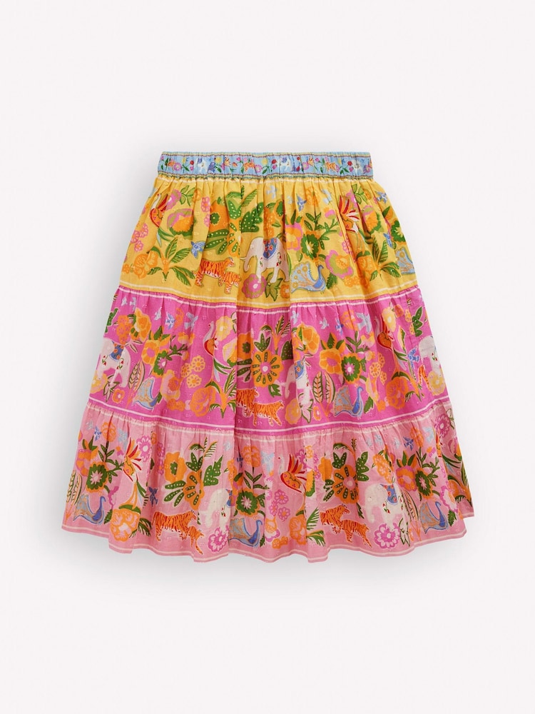Boden Green Midi Tiered Skirt - Image 2 of 3 Boden Green Midi Tiered Skirt - Image 2 of 3