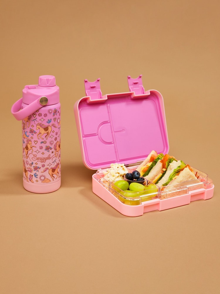 Smiggle Pink Wildflower Medium Bento Lunchbox - Image 2 of 5 Smiggle Pink Wildflower Medium Bento Lunchbox - Image 2 of 5