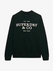 Superdry Green Applique Graphic Jumper - Image 1 of 2