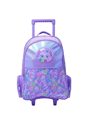 Smiggle Purple Realm Trolley Backpack With Light-Up Wheels - Image 1 of 4