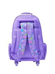 Smiggle Purple Realm Trolley Backpack With Light-Up Wheels - Image 2 of 4