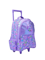Smiggle Purple Realm Trolley Backpack With Light-Up Wheels - Image 3 of 4