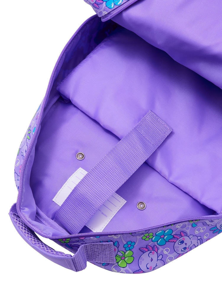 Smiggle Purple Realm Trolley Backpack With Light-Up Wheels - Image 4 of 4