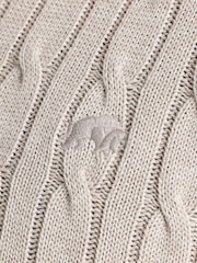 Raging Bull Cream Cable Mid Weight Knit 1/4 Zip Jumper - Image 5 of 5