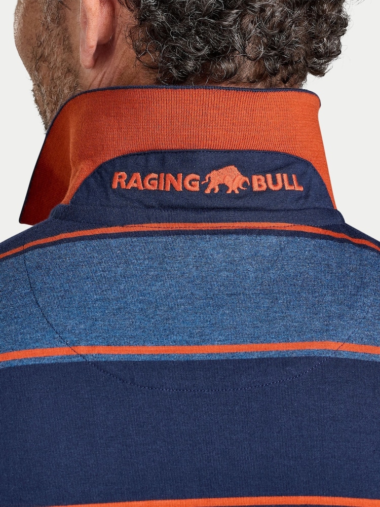Raging Bull Marl Stripe Jersey Polo Shirt - Изображение 5 5