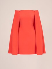 Adrianna Papell Pink Off Shoulder Cape Dress - Image 6 of 7