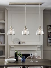 Brushed Chrome Gloucester 3 Light Pendant Ceiling Light - Image 1 of 5