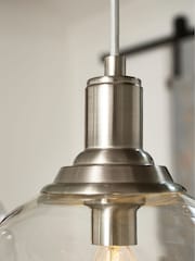 Brushed Chrome Gloucester 3 Light Pendant Ceiling Light - Image 3 of 5