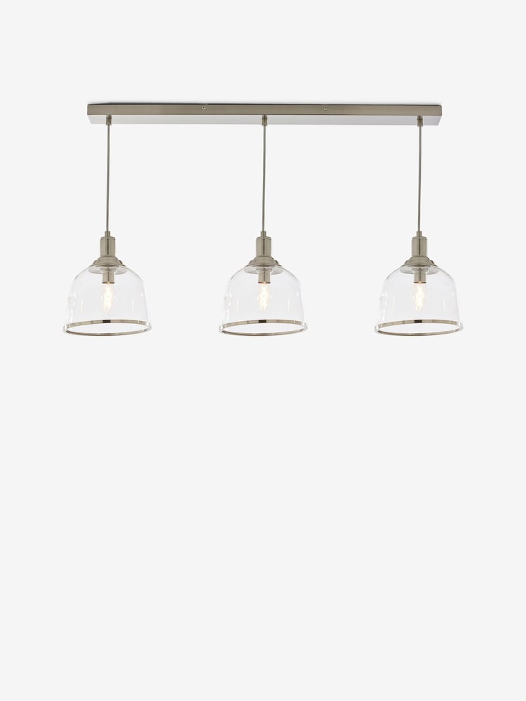 Brushed Chrome Gloucester 3 Light Pendant Ceiling Light - Image 5 of 5