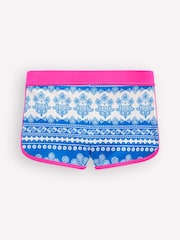 Boden Blue Patterned Swim Shorts - Image 2 of 3