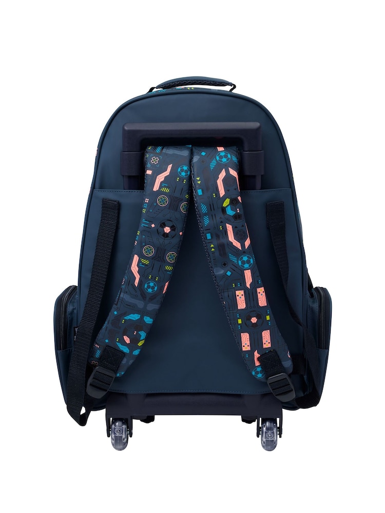 Smiggle Grey Power Play Trolley Backpack With Light Up Wheels - Image 2 of 5 Smiggle Grey Power Play Trolley Backpack With Light Up Wheels - Image 2 of 5