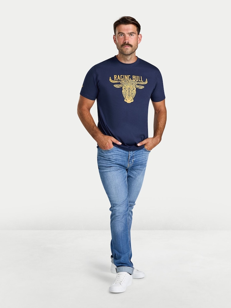 Raging Bull Blue Key Principle T-Shirt - Image 1 of 4 Raging Bull Blue Key Principle T-Shirt - Image 1 of 4