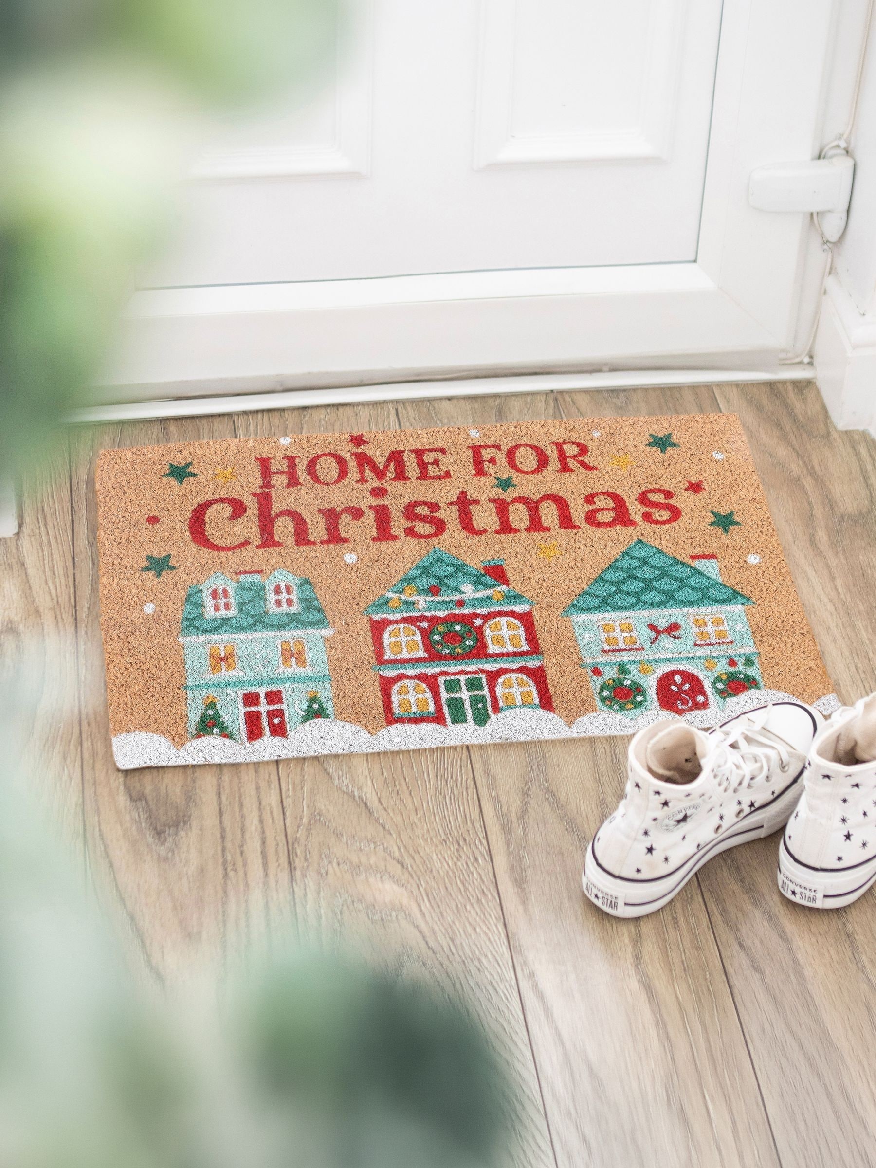 Something Different Brown Natural Christmas Street Doormat