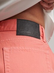 Superdry Pink Superdry Pink High Rise Denim Shorts - Image 4 of 4