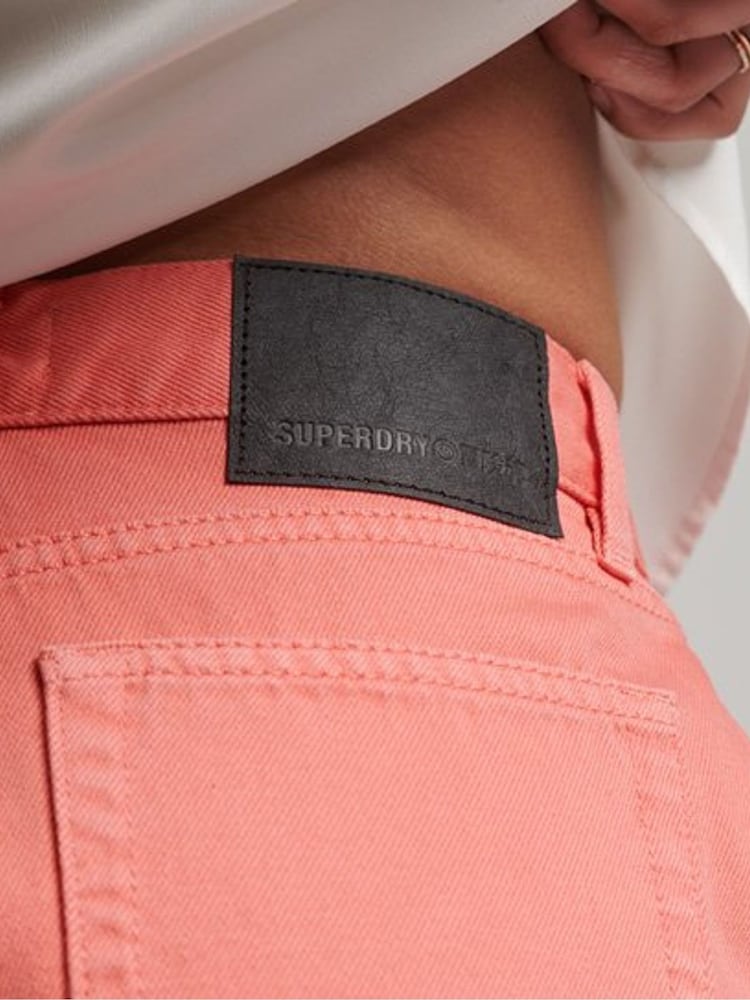 Superdry Pink Superdry Pink High Rise Denim Shorts - Image 4 of 4