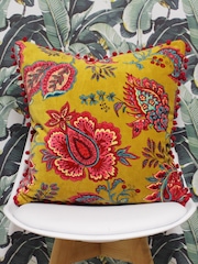 Riva Paoletti Lemon Curry Malisa Paisley Pattern Polyester Filled Cushion - Image 1 of 2