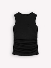 Boden Black Ruched Sleeveless Jersey Top - Image 5 of 5