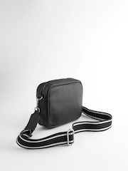 Black Leather Webbing Strap Camera Bag - Image 6 of 10