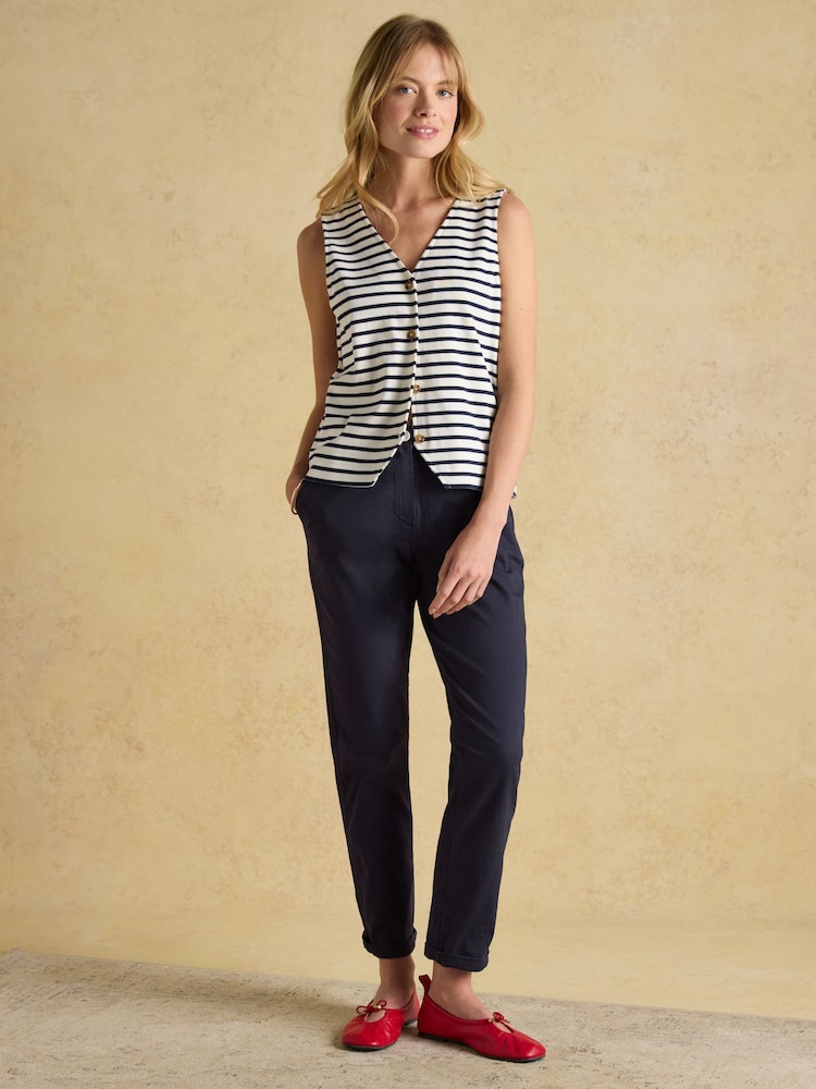 Joules Slim Fit Navy Blue Chino Trousers - Image 5 of 8