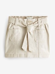 Abercrombie & Fitch Cream Cargo Micro Mini Skort - Image 1 of 3