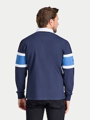 Raging Bull Blue Chest Panel Rugby Shirt - Image 3 of 5