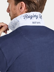 Raging Bull Blue Chest Panel Rugby Shirt - Image 5 of 5