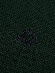 Superdry Green Cotton Button Henley Jumper - Image 2 of 2