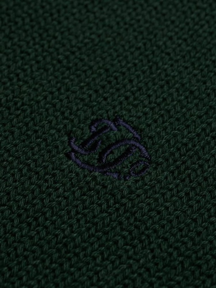Superdry Green Cotton Button Henley Jumper - Image 2 of 2 Superdry Green Cotton Button Henley Jumper - Image 2 of 2