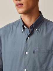 Blue Regular Fit Easy Iron Button Down Oxford Shirt - Image 3 of 8