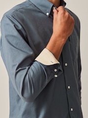 Blue Regular Fit Easy Iron Button Down Oxford Shirt - Image 5 of 8