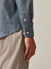 Blue Regular Fit Easy Iron Button Down Oxford Shirt - Image 6 of 8
