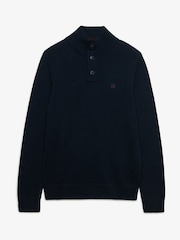 Superdry Cotton Button Henley Jumper - Imagen 1 de 2