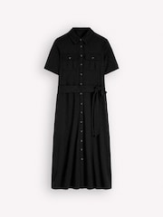 Boden Black Mavis Midi Jersey Shirt Dress - Image 6 of 6