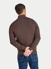 Raging Bull Classic Cotton/Cashmere Quarter Zip Knit Jumper - صورة 3 من 4